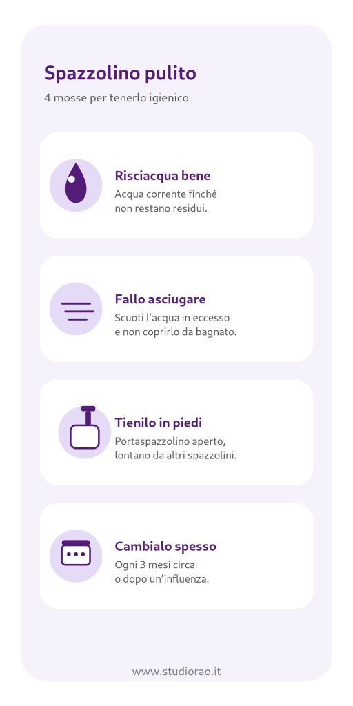 come tenere lo spazozlino da denti pulito e quando cambiarlo